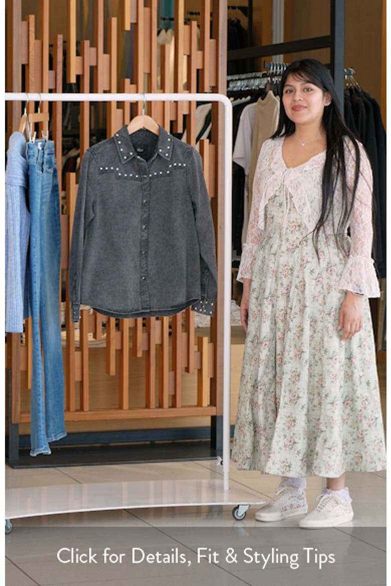 Vinea Stud Accent Western Snap-Up Denim Shirt video