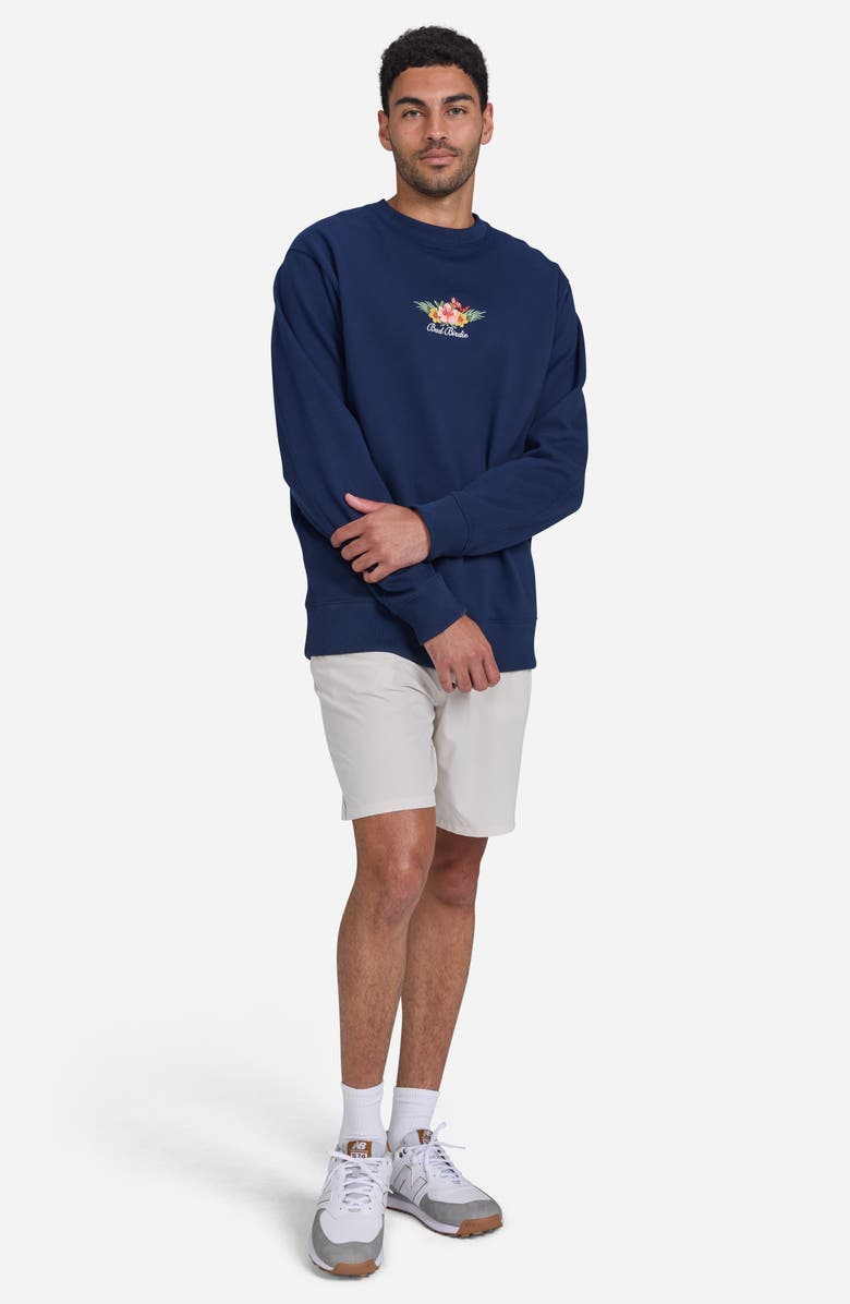 Bad Birdie Mahalo Embroidered Crewneck Sweatshirt, Alternate, color, Dark Navy