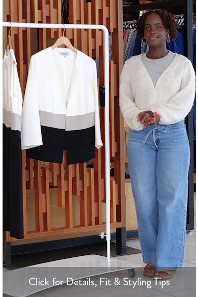 Colorblock Open Front Cardigan Jacket video