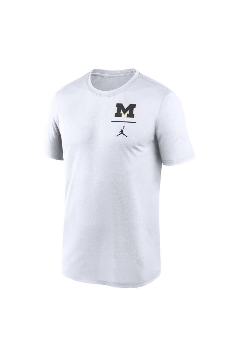Jordan Brand Men's Jordan Brand White Michigan Wolverines Primary Logo Legend Performance T-Shirt, Alternate, color, 