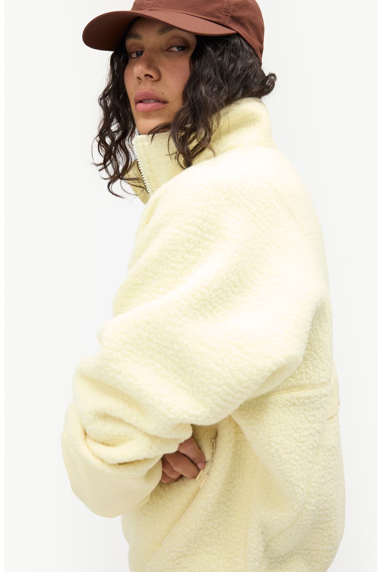 Pieper Water Repellent Recycled Polyester Fleece Quarter Zip Top, Alternate, color, CHARDONNAY