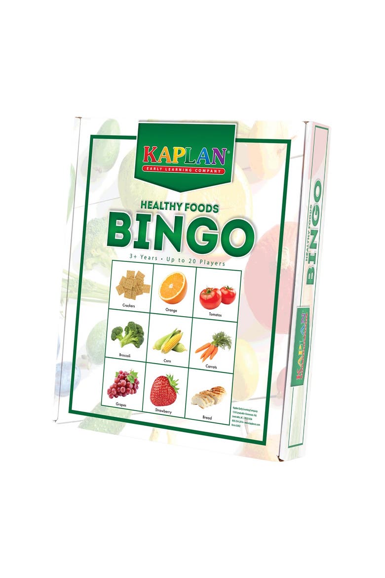 Healthy Foods Bingo Game, Alternate, color, Green