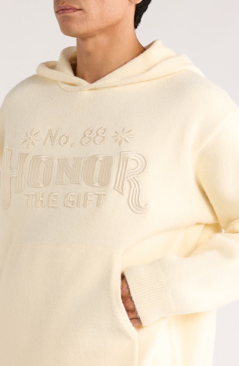 HONOR THE GIFT Art Knit Hoodie, Alternate, color, Bone