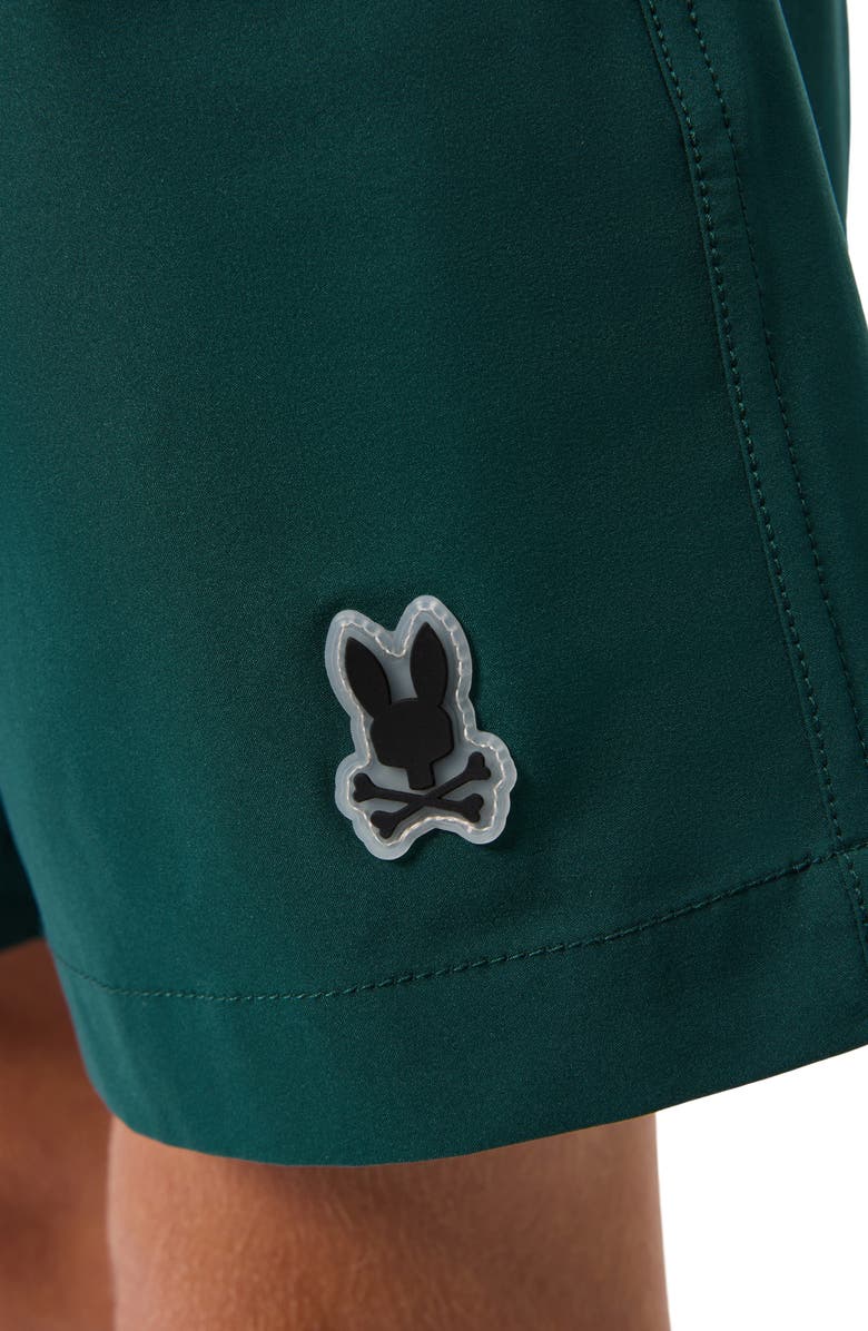 Psycho Bunny Kids' Palmview Hydrochromic Swim Shorts, Alternate, color, Sea Moss