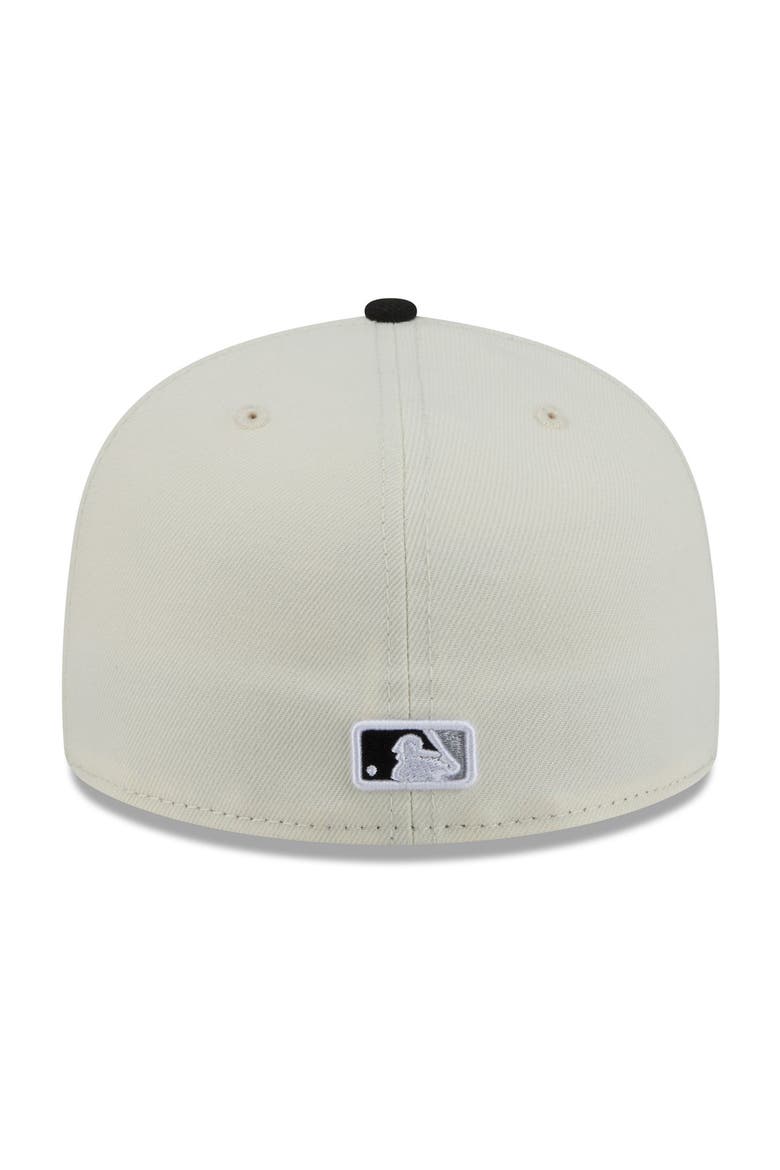 Men's New Era White/Black Chicago White Sox Blossom 59FIFTY Fitted Hat, Alternate, color, White