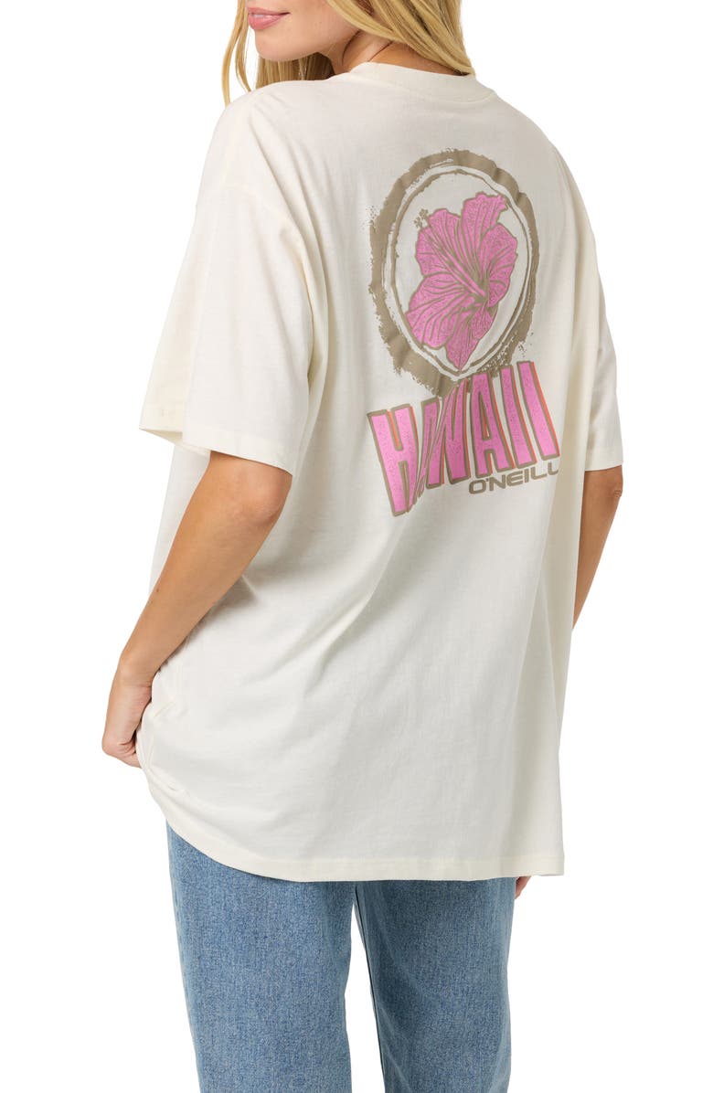 O'Neill Shaka Hawaii Graphic Oversized T-shirt, Alternate, color, Tofu