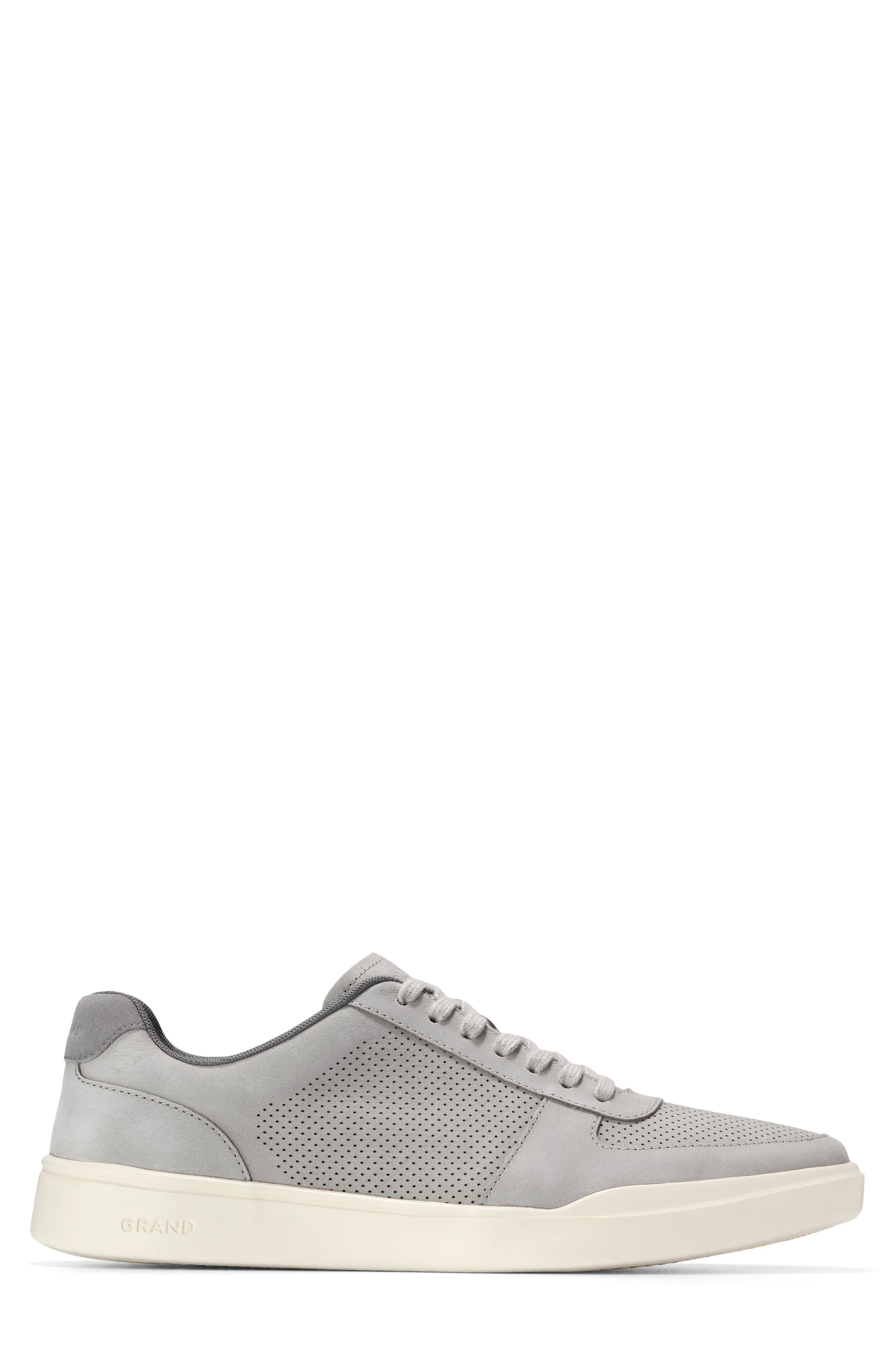 GrandCrosscourt Modern Perforated Leather Sneaker, Alternate, color, PALOMA NUBUCK / QUIET SHADE