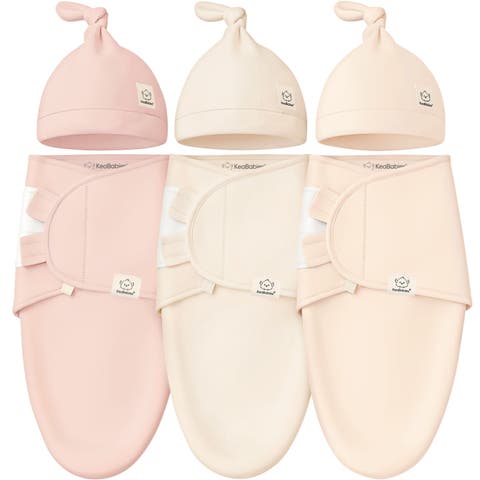 3-Pack Soothe Swaddle Wraps with Knot Hats