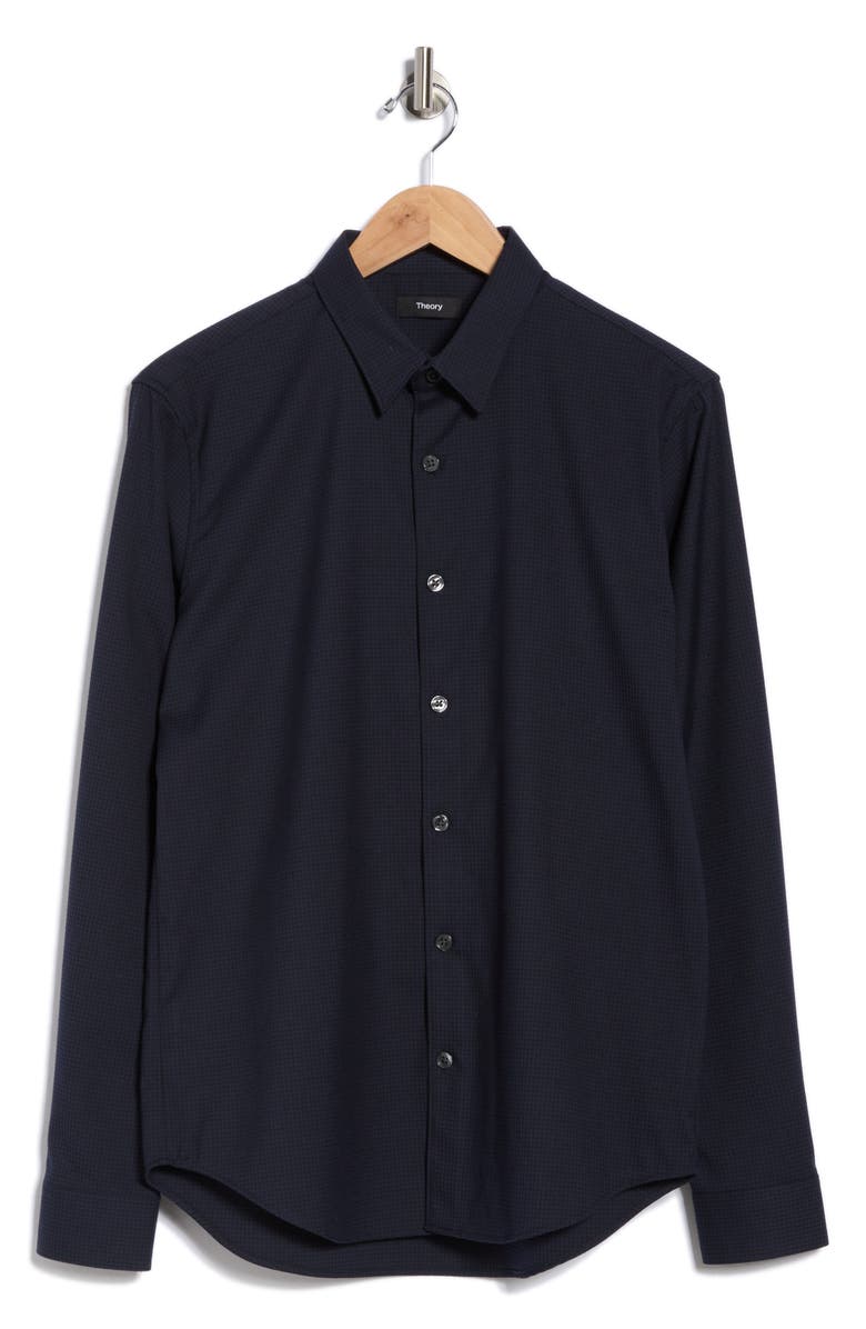 Theory Rammy Button-Up Shirt, Alternate, color, Blue Multi