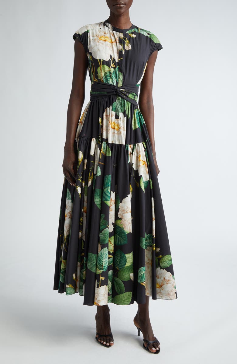 Giambattista Valli Giant Bloom Print Maxi Dress, Main, color,