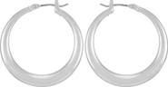 Vince Camuto Double-Ring Silver- Hoop Earrings