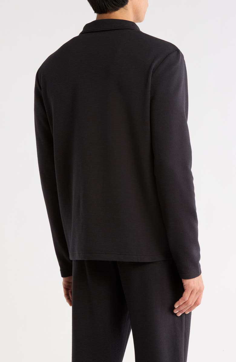 Z by Zella Cascade Ottoman Quarter Zip Sweatshirt, Alternate, color, Black Caviar