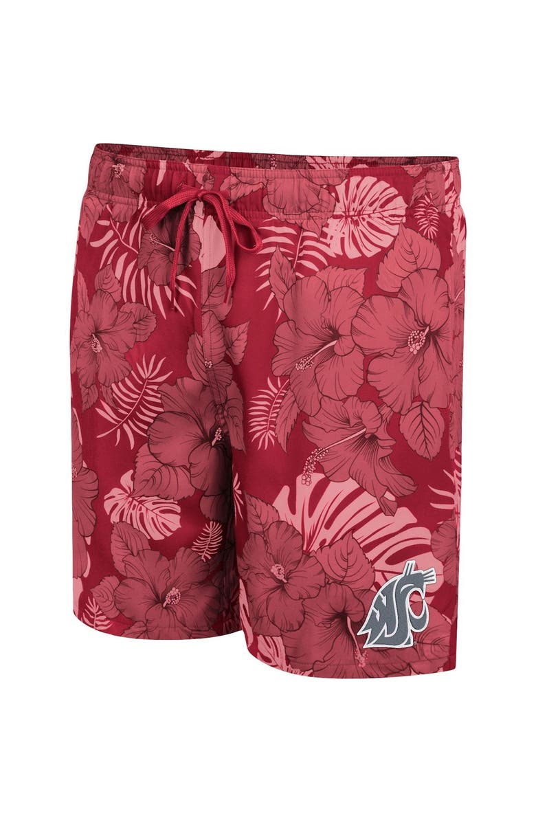 COLOSSEUM Men's Colosseum Crimson Washington State Cougars The Dude Swim Shorts, Alternate, color, Crimson