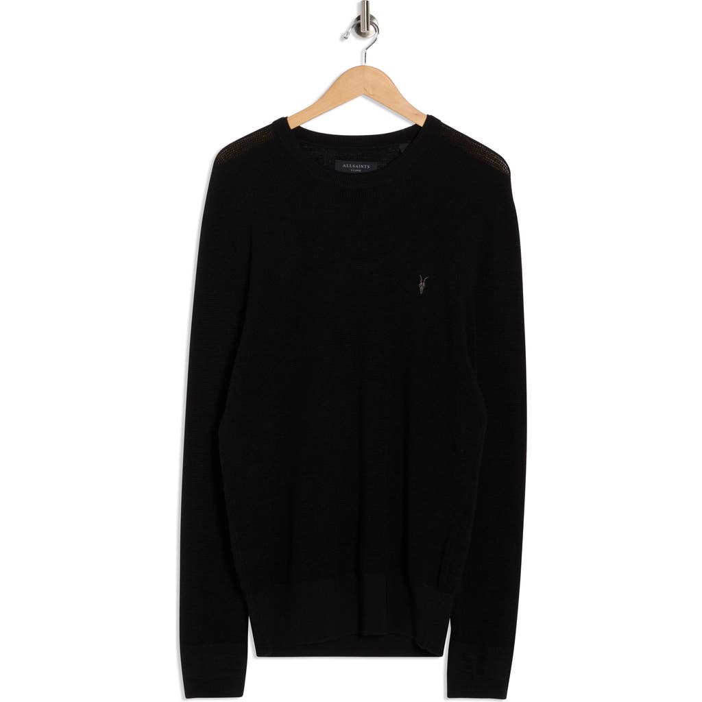 Allsaints Ivar Cotton Sweater In Black