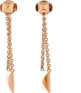 Pre-Owned Hermes Clou D'H Drop Earrings 18K Rose Gold