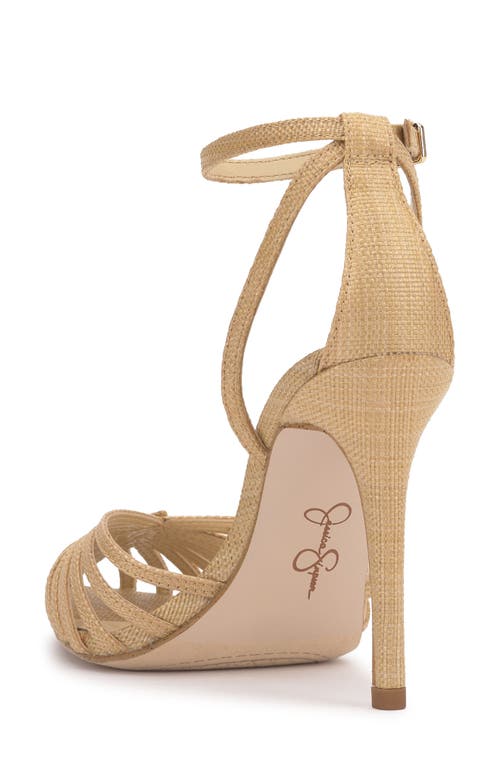 Jessica Simpson Paveri Ankle Strap Pointed Toe Pump In Natural