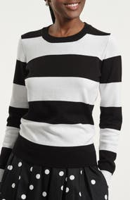 Isaac Mizrahi New York Stripe Crewneck Sweater