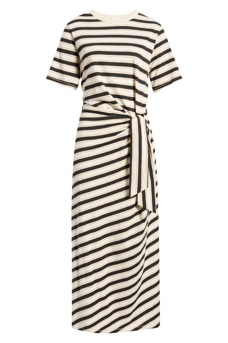 The Slub Stripe T-Shirt Maxi Dress, Alternate, color, CREAM MULTI
