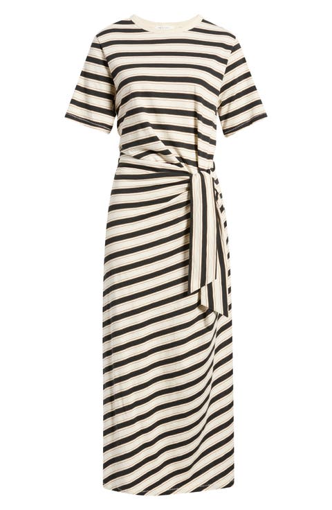 The Slub Stripe T-Shirt Maxi Dress
