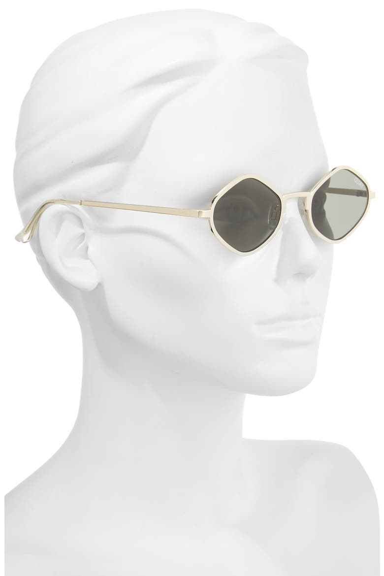 Australia Purple Honey 48mm Geo Sunglasses, Alternate, color, GOLD/ GREEN