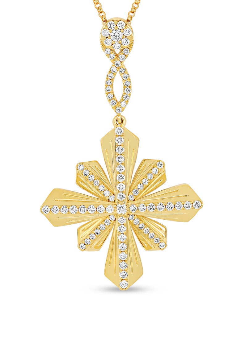Cleo Diamond Pendant Necklace (Online Trunk Show), Alternate, color, 18K YELLOW GOLD