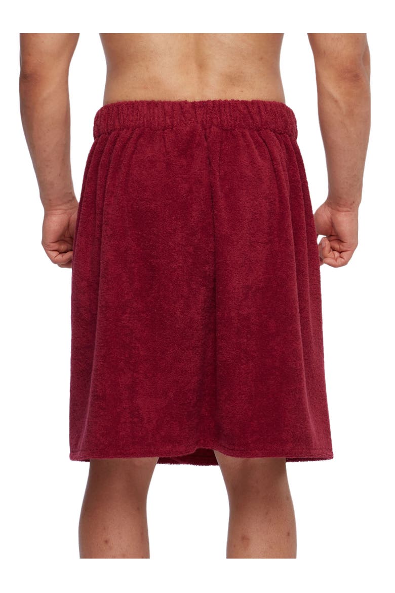 Men's GOTS Certified Organic Cotton Shower Wrap, Alternate, color, Wine