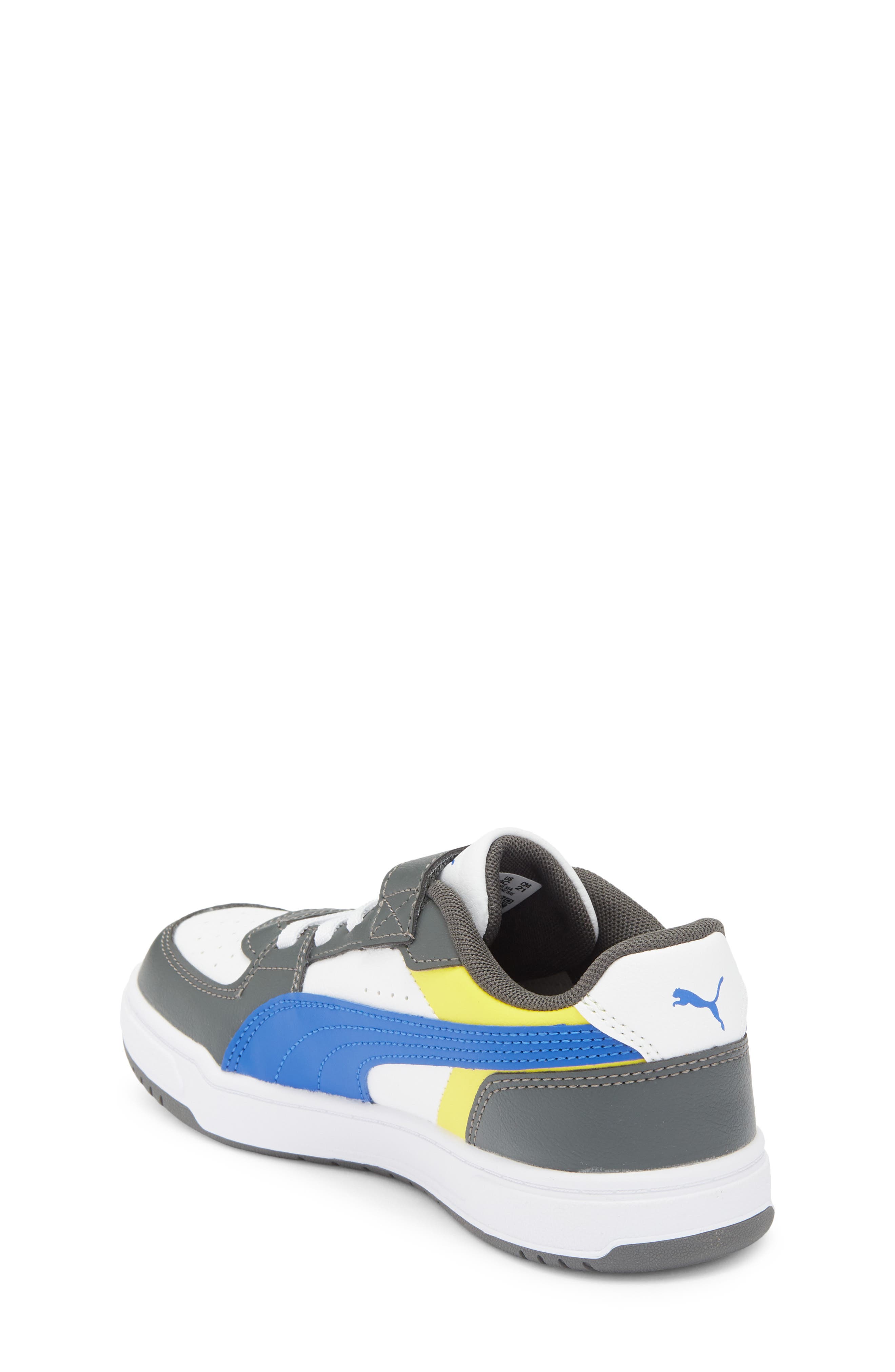 PUMA Kids' Caven III Block AC Sneaker, Alternate, color, Shadow Gray/ Royal/ White