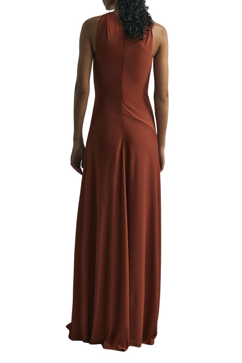 Fortuna Clasp Detail Dress, Alternate, color, RUST