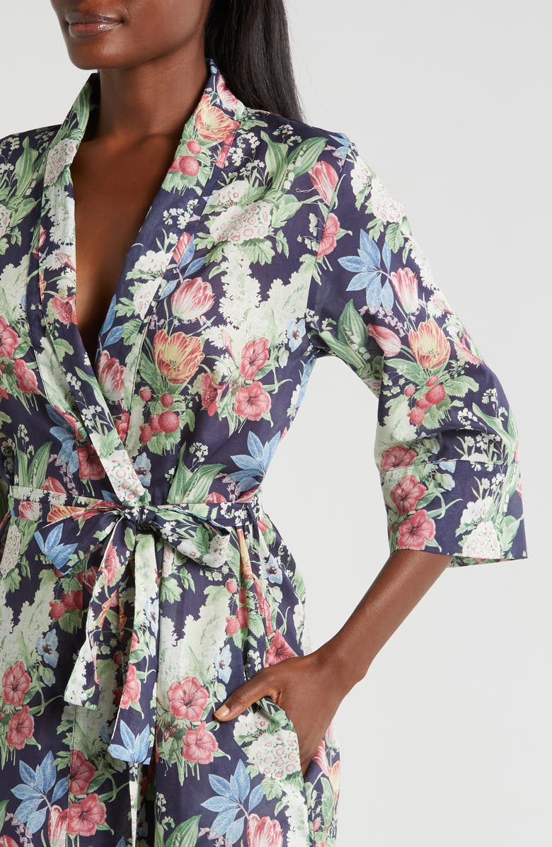 Papinelle Clara Floral Cotton Robe, Alternate, color, 