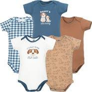 Hudson Baby Comfortable Cotton Bodysuits 5Pk