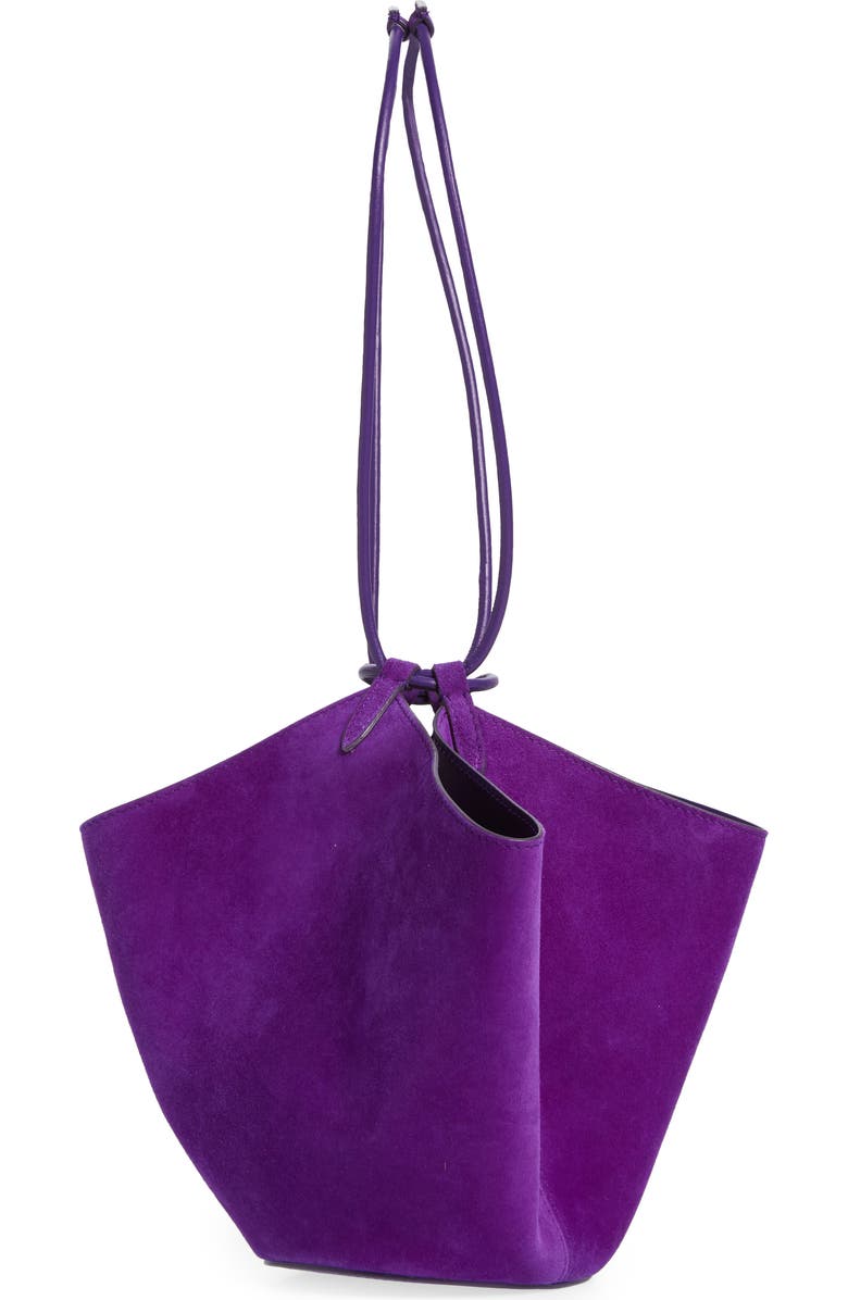 Khaite Mini Lotus Suede Shoulder Bag, Alternate, color,