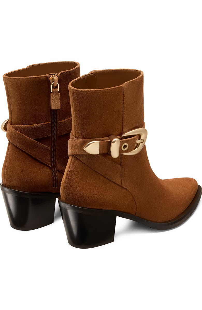 Stuart Weitzman Maven Western Bootie, Alternate, color, Doe/ Dark Brown