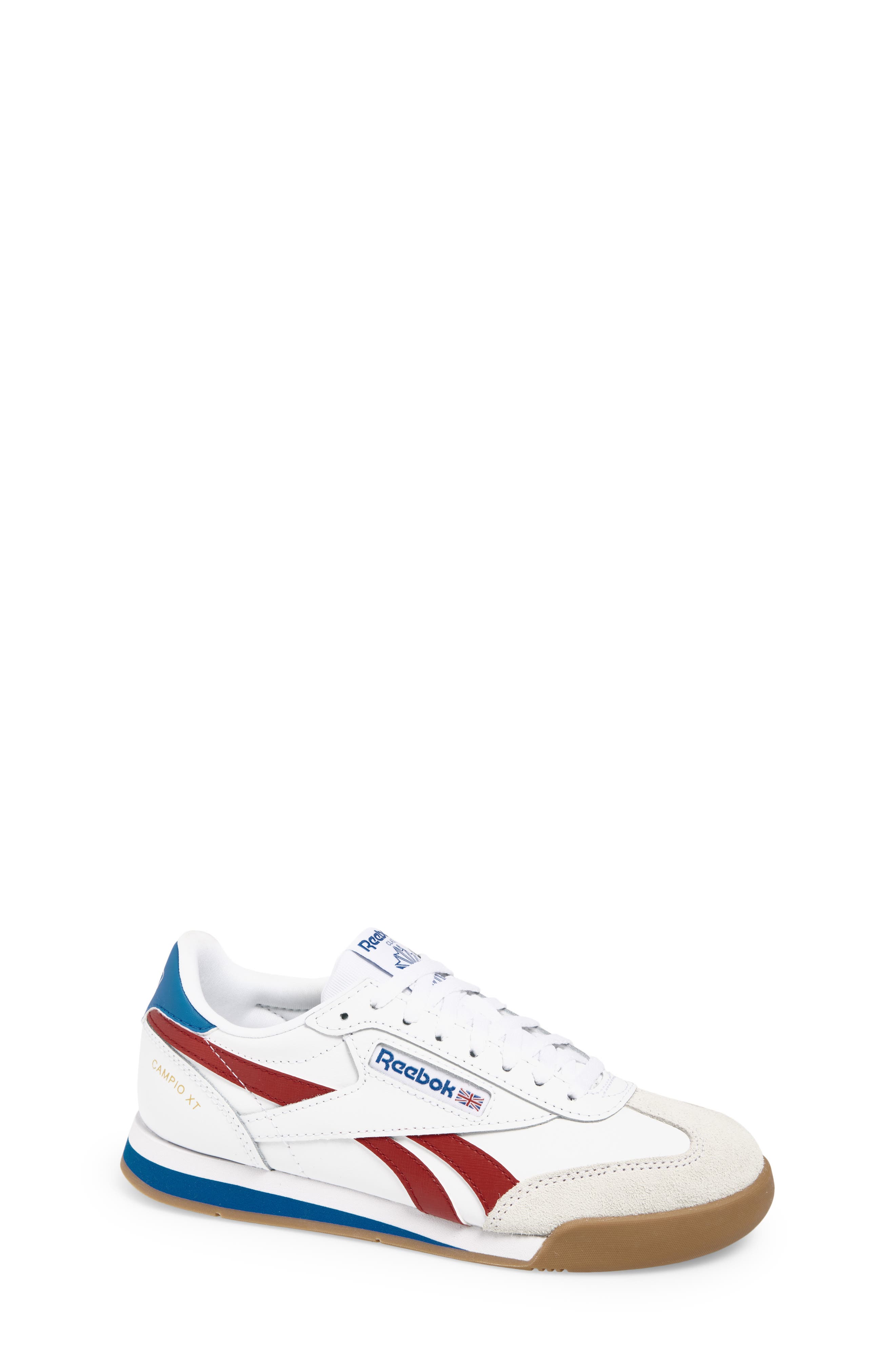 Reebok Kids' Campio XT Soccer Sneaker, Main, color, White/Red/Blue/Gum