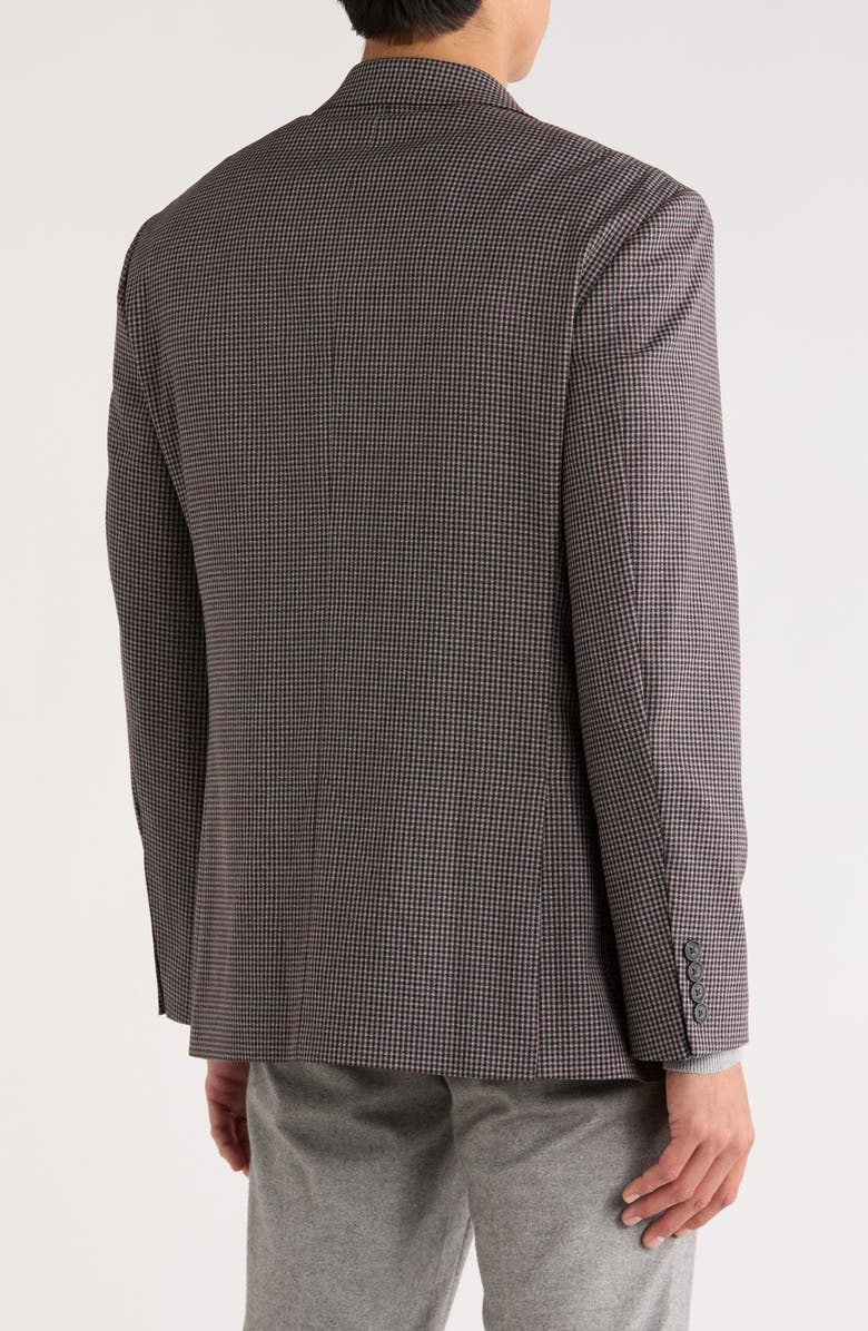 NORDSTROM RACK Gingham Knit Sport Coat, Alternate, color, Burgundy- Black Gingham