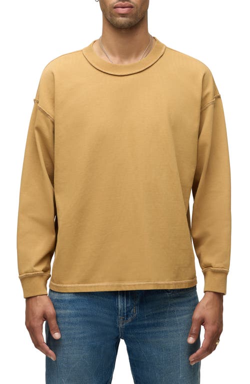 Hudson Jeans Crewneck Cotton Sweatshirt In Rust