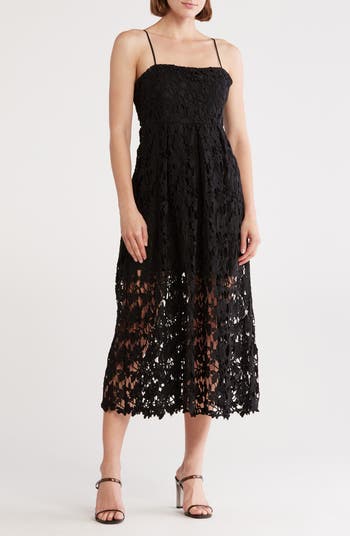 NSR Floral Lace Midi Dress | Nordstromrack