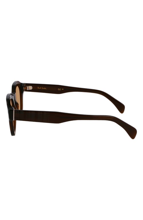 Paul Smith Lyford 48mm Small Modified Rectangular Sunglasses In Transparent Khaki