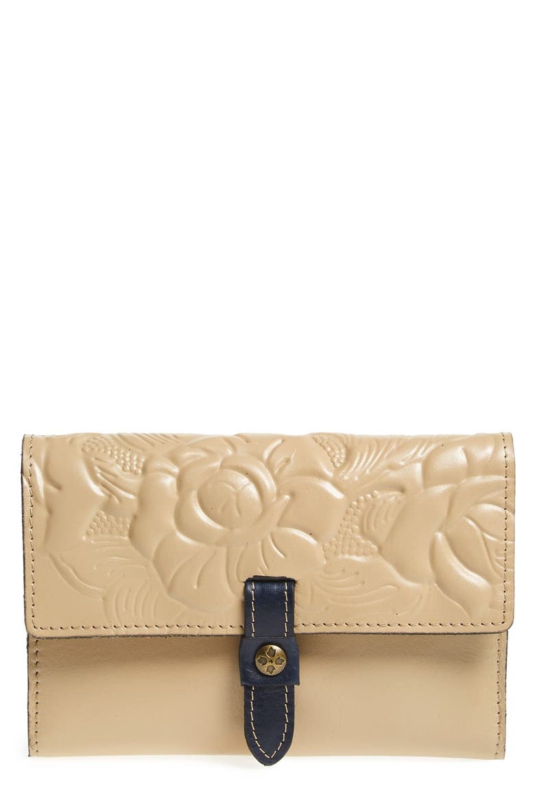 'Colli' Leather Flap Wallet, Main, color, SAND
