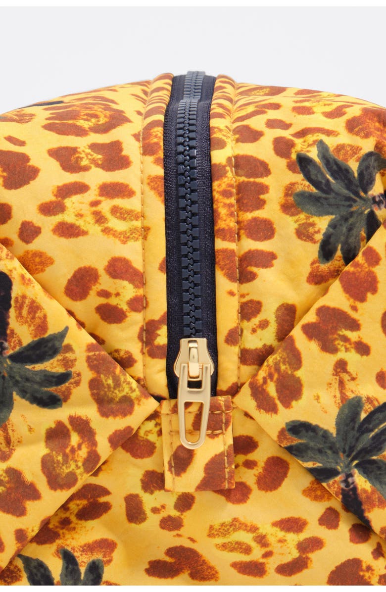 Bimba y Lola Large Leopard Palms Nylon Make-Up Case, Alternate, color, Leopard Yellow Palms