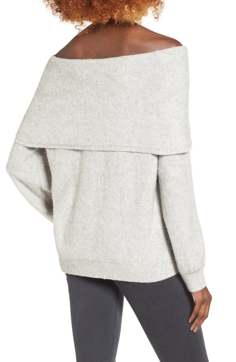 Leith Off the Shoulder Sweater, Alternate, color, 