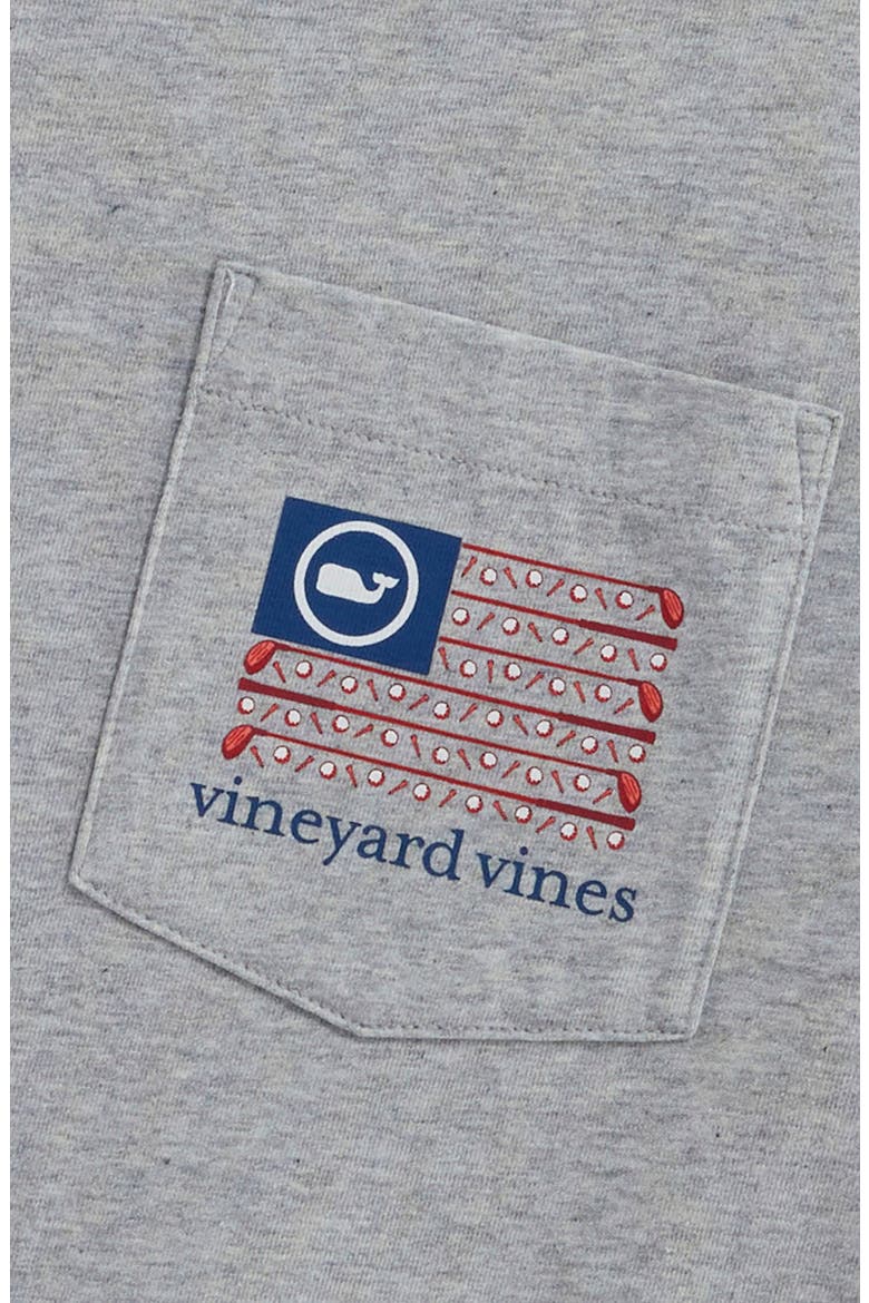 Men's Golf Flag Cotton Graphic Pocket Tee, Alternate, color, GREY HEATHER