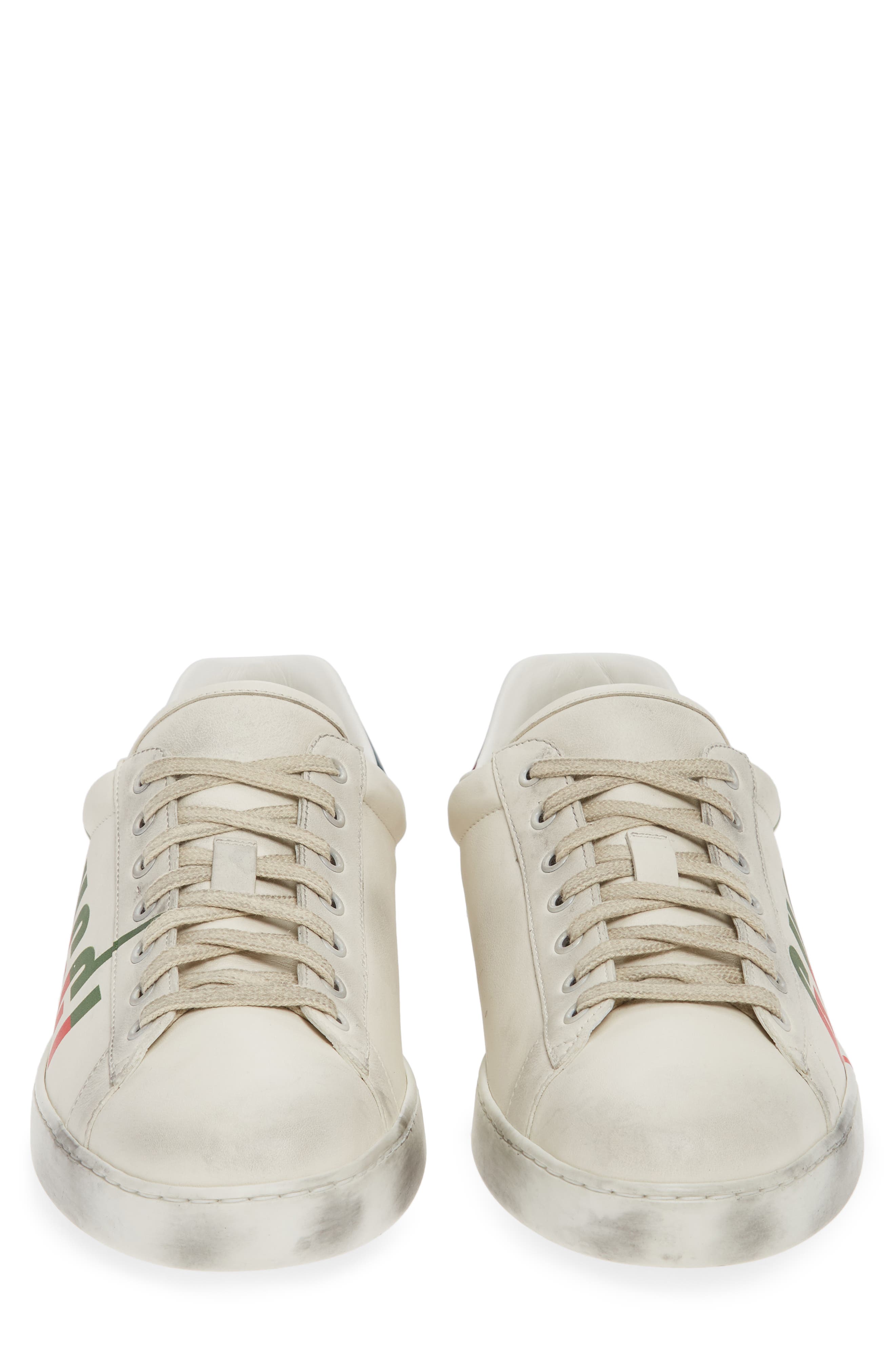 Gucci New Ace Logo Sneaker, Alternate, color, 