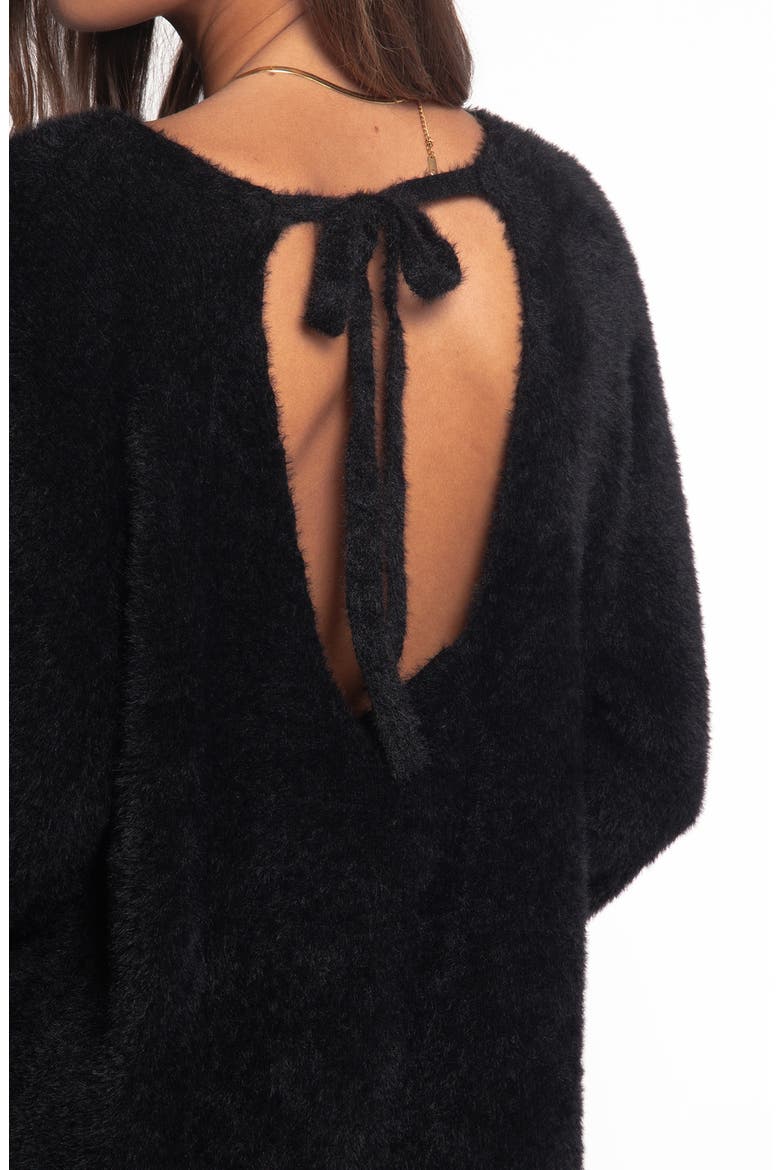 Mitchell Mini Sweater Dress, Alternate, color, BLACK