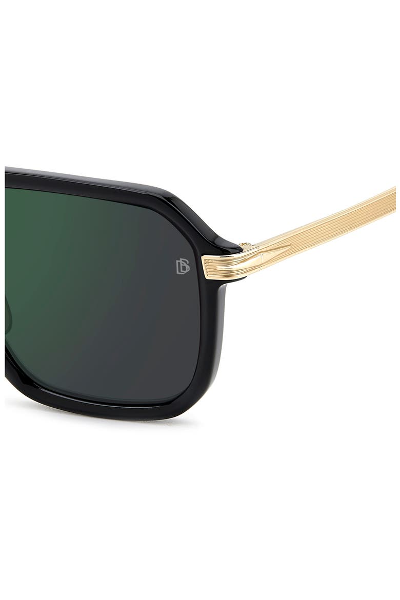 56mm Navigator Sunglasses, Alternate, color, BLACK GOLD/ GREEN SP