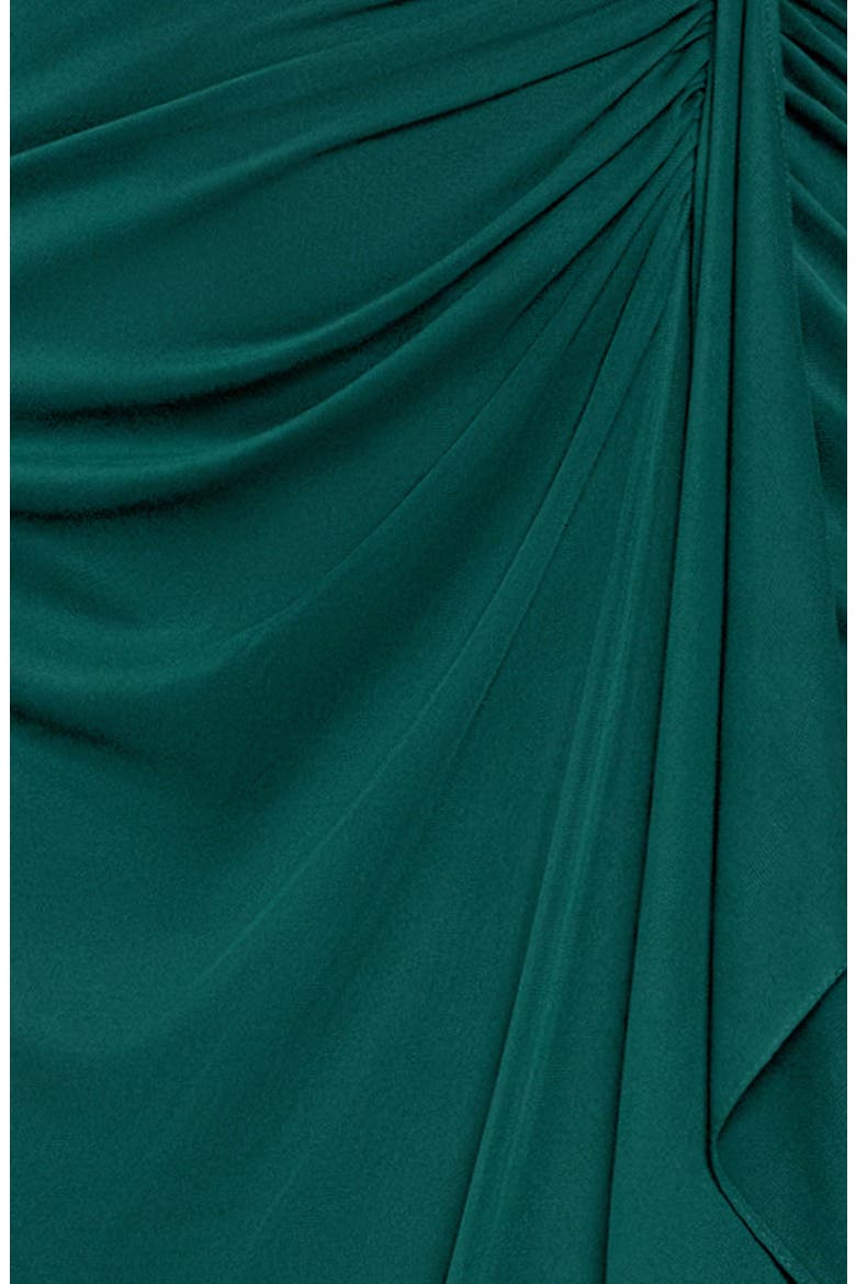 Glitter Lace Off the Shoulder Gown, Alternate, color, PINE