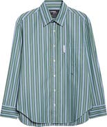 Hommegirls Stripe Oxford Button-Up Shirt