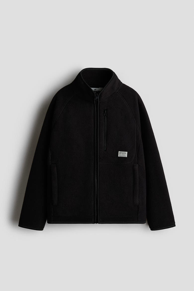 Fleece Jacket, Main, color, Black