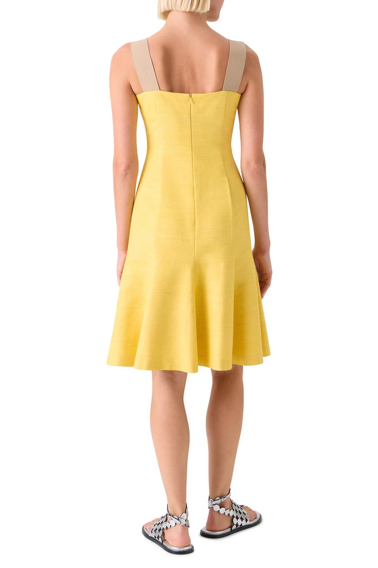 Silk & Cotton Shantung Sundress, Alternate, color, LEMON ZING