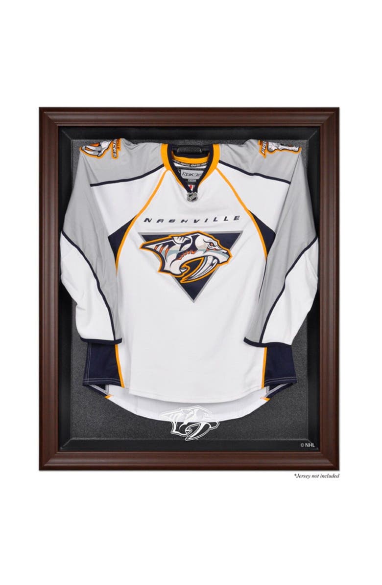 FANATICS AUTHENTIC Nashville Predators Brown Framed Logo Jersey Display Case, Main, color, 