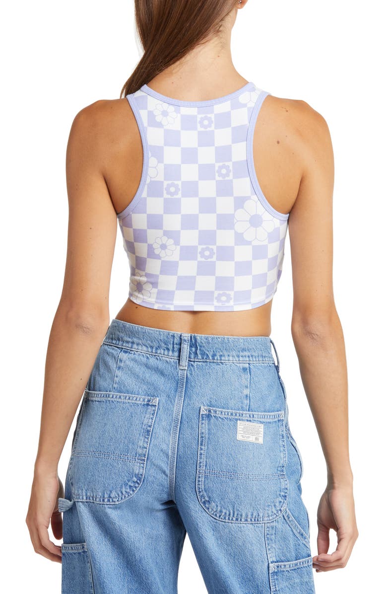 Vans Checkerboard Racerback Logo Crop Tank, Alternate, color, 